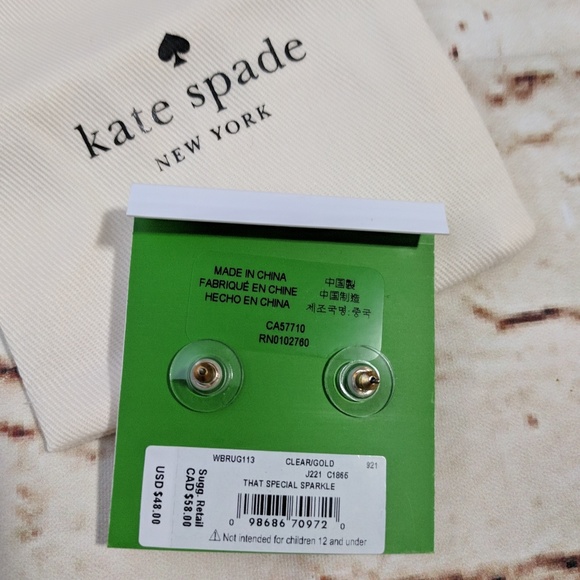Sale! Kate Spade Special Sparkle Rose Floral Studs - Picture 5 of 6